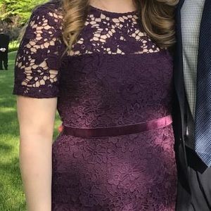 Plum Lace Dress. EUC